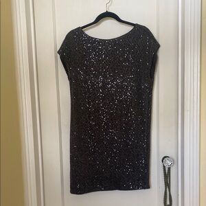 NWOT Serena Williams Dark Gray Sequin Dress